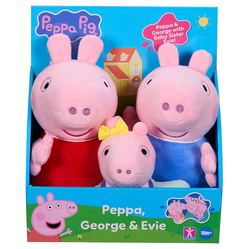 Peppa Pig Peppa, George & Evie Plush (3 Pack)