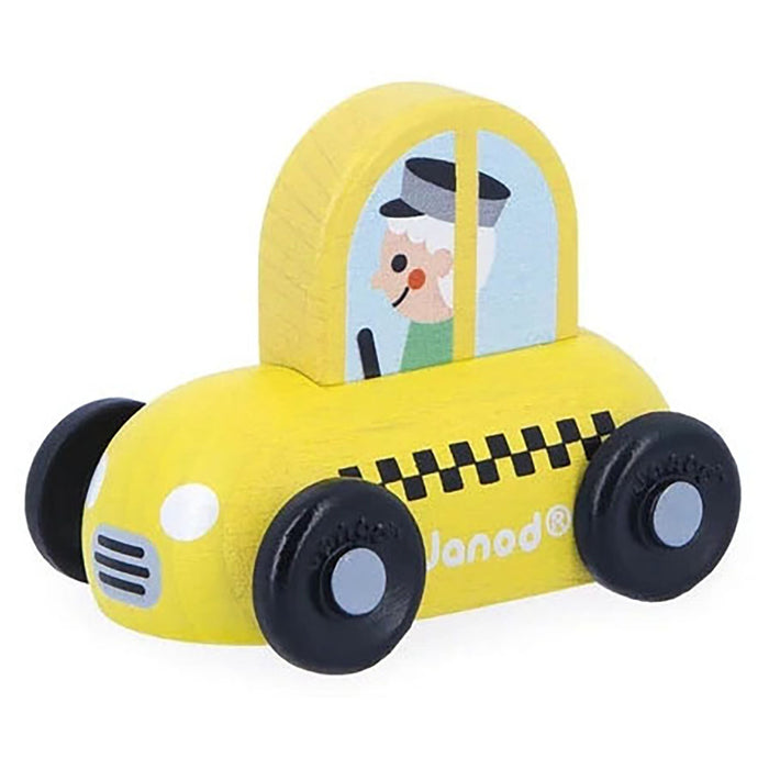 Janod Cross Roads City Wooden Taxi Car