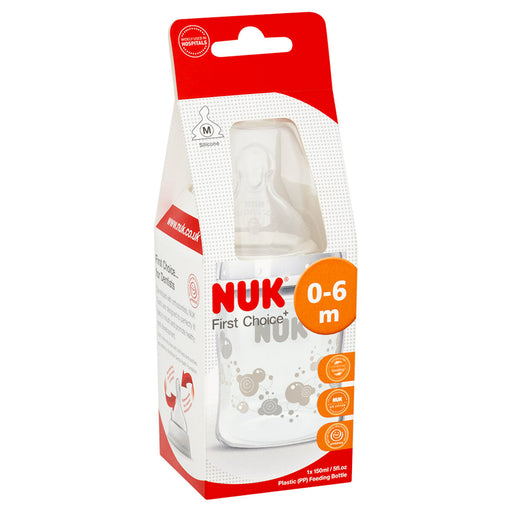 NUK First Choice Plastic 150ml Bottle with Silicone Size 1 Teat