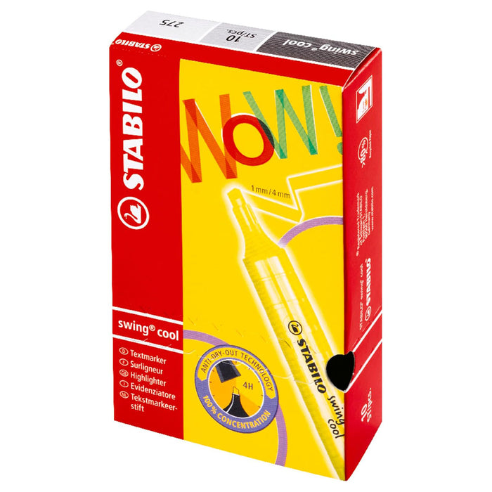 STABILO swing cool Red Highlighter (10 Pack)