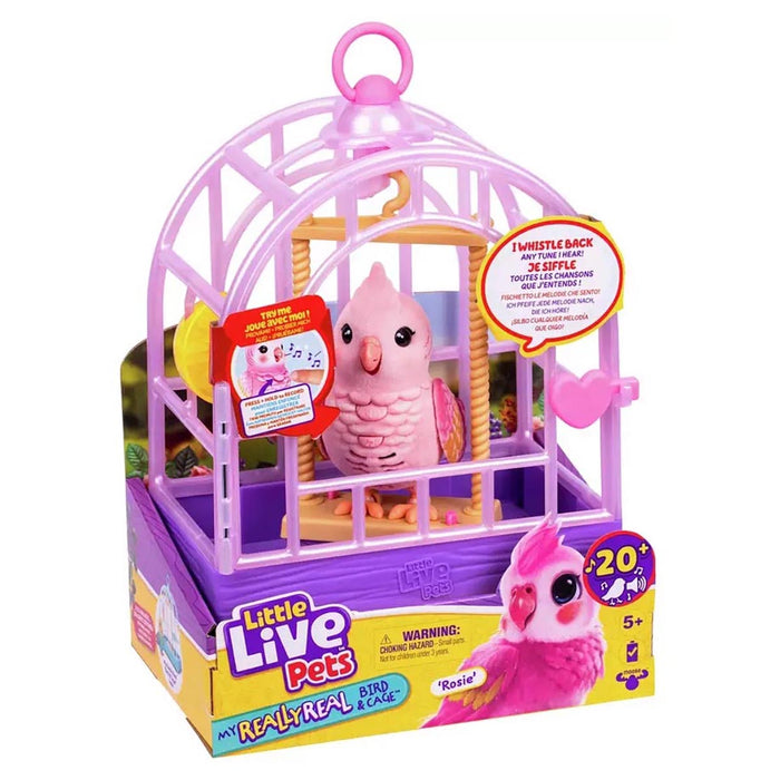 Little Live Pets My Really Real Bird & Cage - Rosie the Cockatiel Interactive Pet
