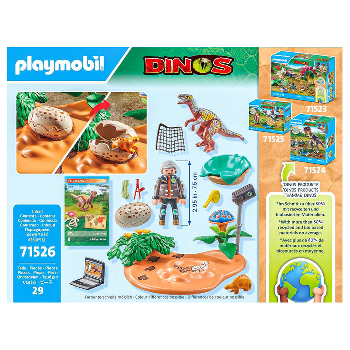 Playmobil Dinos: Stegosaurus Nest with Egg Thief Playset