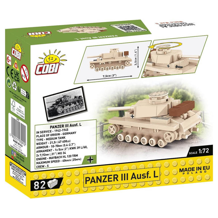 COBI Historical Collection WW2 Panzer III Ausf.L Tank Building Set