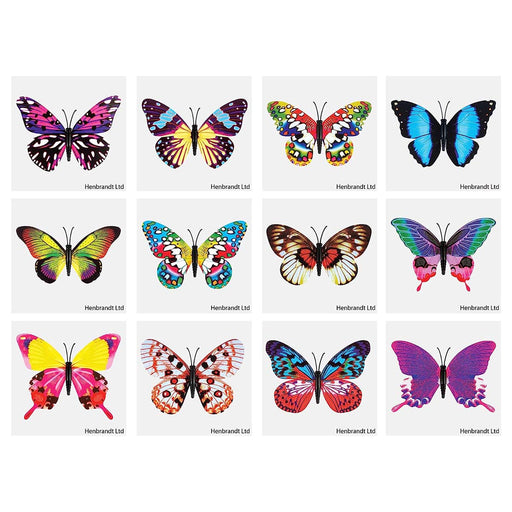 Henbrandt Mini Butterfly Temporary Tattoos