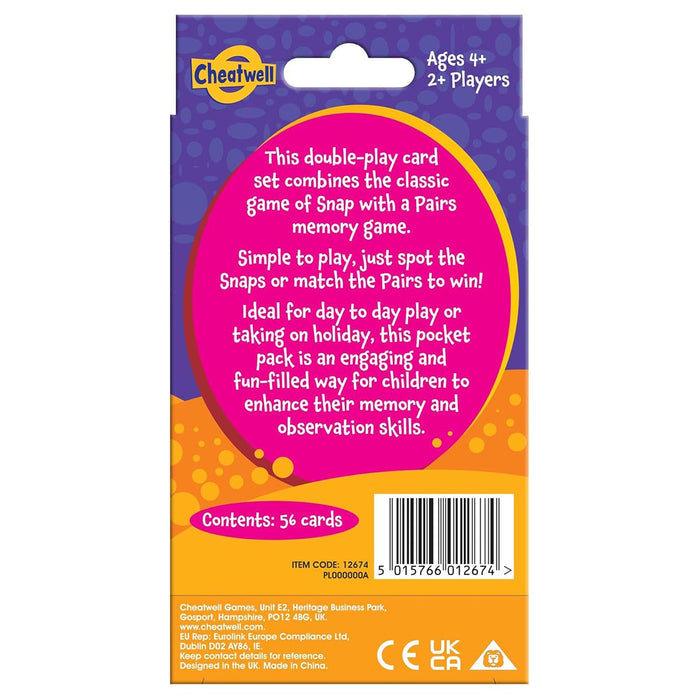 Snap and Pairs Unicorns Card Game