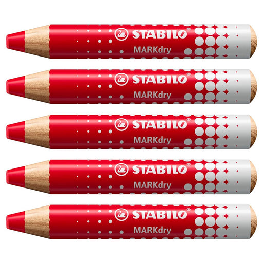 STABILO MARKdry Red Whiteboard Markers (5 Pack)