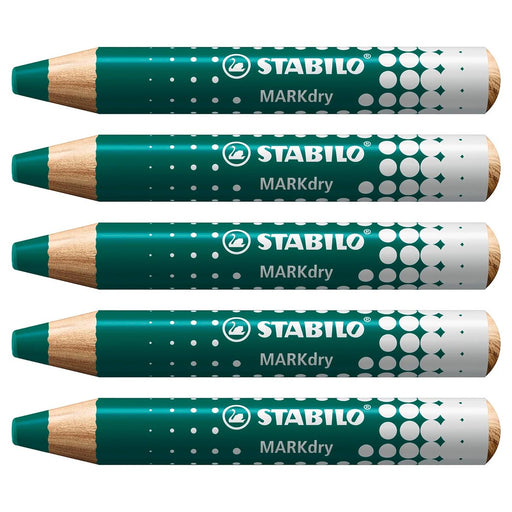 STABILO MARKdry Green Whiteboard Markers (5 Pack)