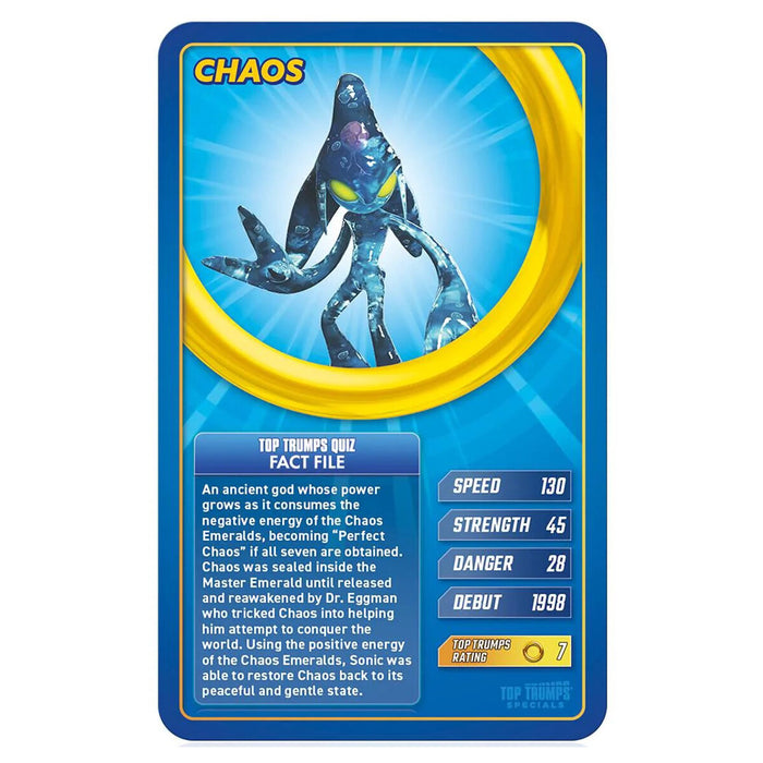 Sonic the Hedgehog Top Trumps Specials Card Game