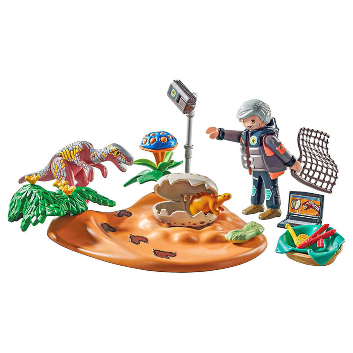 Playmobil Dinos: Stegosaurus Nest with Egg Thief Playset
