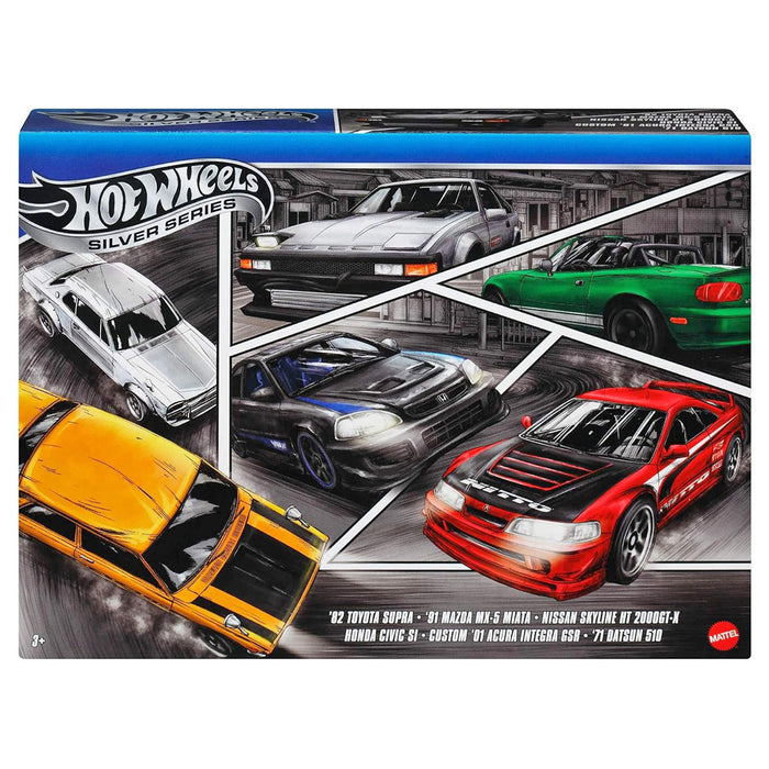 Hot Wheels Silver Series: Streets of Japan Cars (6 Pack)