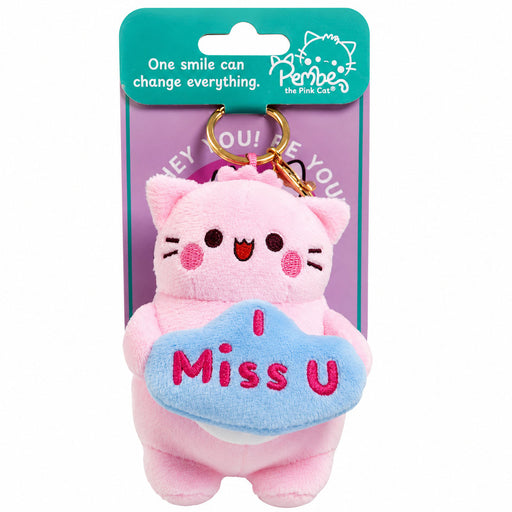 Pembe 'I Miss U' Plush Keychain
