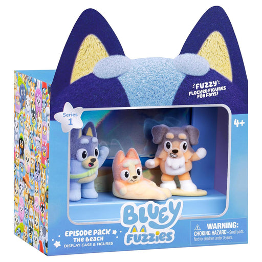 Bluey Fuzzies Episode Pack: The Beach Display Case & Figures