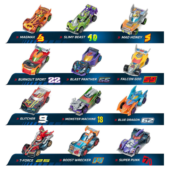 T-RACERS Mix 'N Race 3 Pack - Pack de 3 voitures à collectionner - Voitures amovibles en deux parties et avec pièces interchangeables - Pack 1/4 T-RACERS Mix 'N Race 3 Pack - Pack de 3 voitures à collectionner - Voitures amovibles en deux parties et avec pièces interchangeables - Pack 1/4