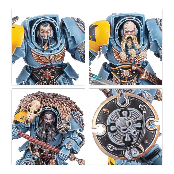 Warhammer 40,000 Space Wolves: Wolf Guard Terminators Miniatures Set