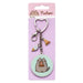 Pusheen the Cat Blue Pizza Enamel Keyring with Mini Charms