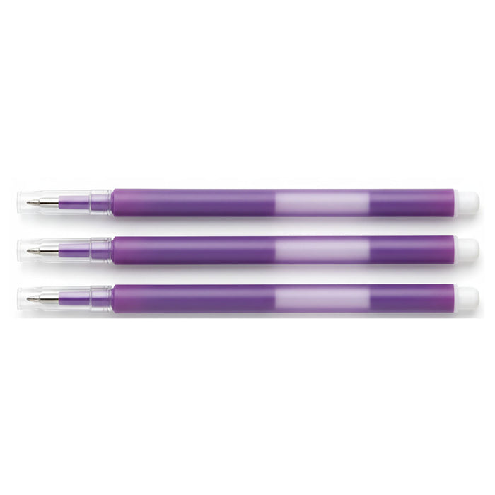 Pilot FriXion Ball & FriXion Clicker Erasable Rollerball M Purple Refills (3 Pack)