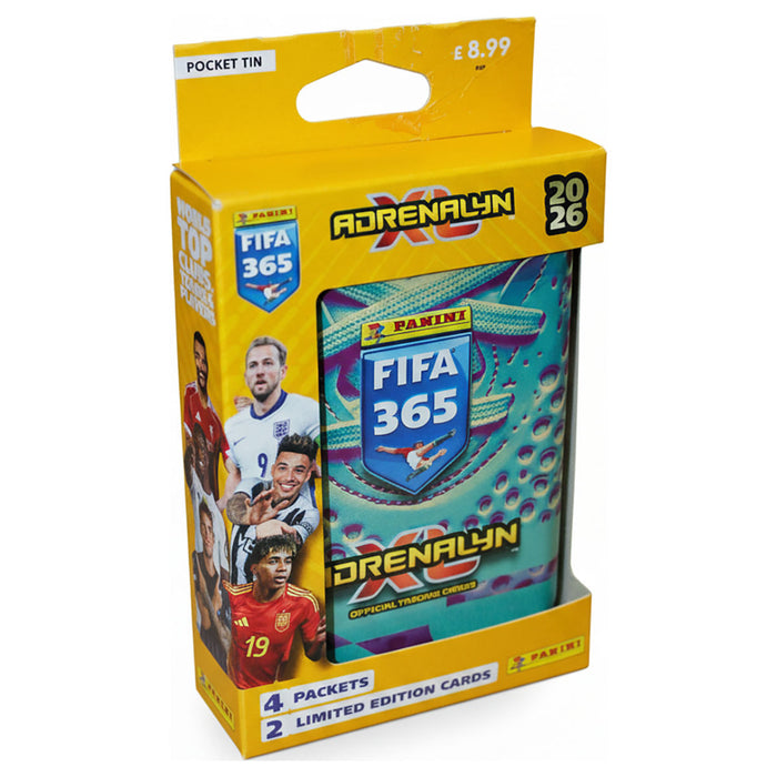 Panini FIFA 365 2025/26 Adrenalyn XL Trading Cards Pocket Tin - Pitch Green/White