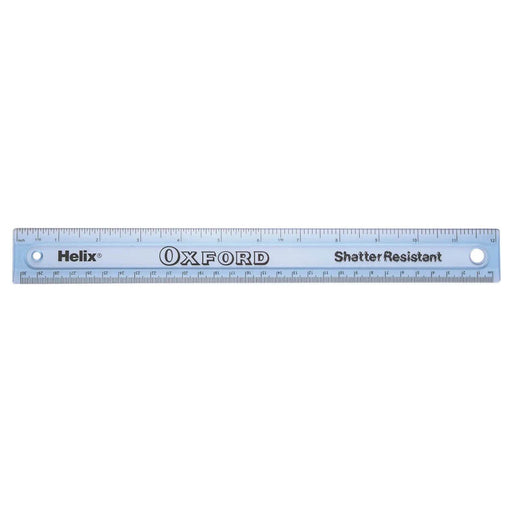 Helix Oxford Shatter Resistant Ruler 30cm