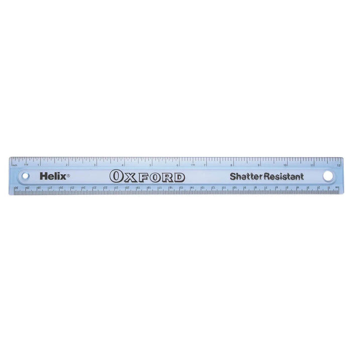 Helix Oxford Shatter Resistant Ruler 30cm