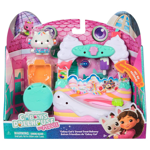 Gabby’s Dollhouse: The Movie: Cakey Cat's Sweet Treat Balcony Playset