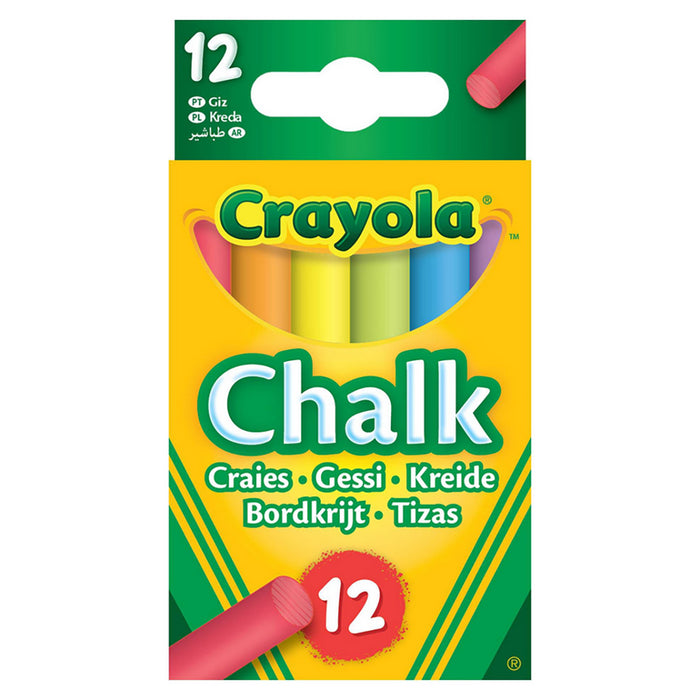 Crayola Anti-Dust Coloured Chalk (12 Pack)