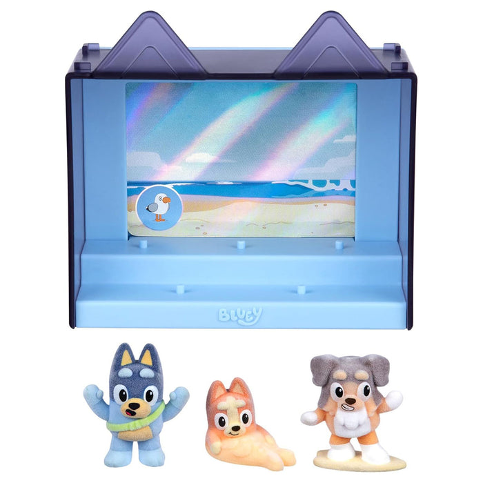 Bluey Fuzzies Episode Pack: The Beach Display Case & Figures