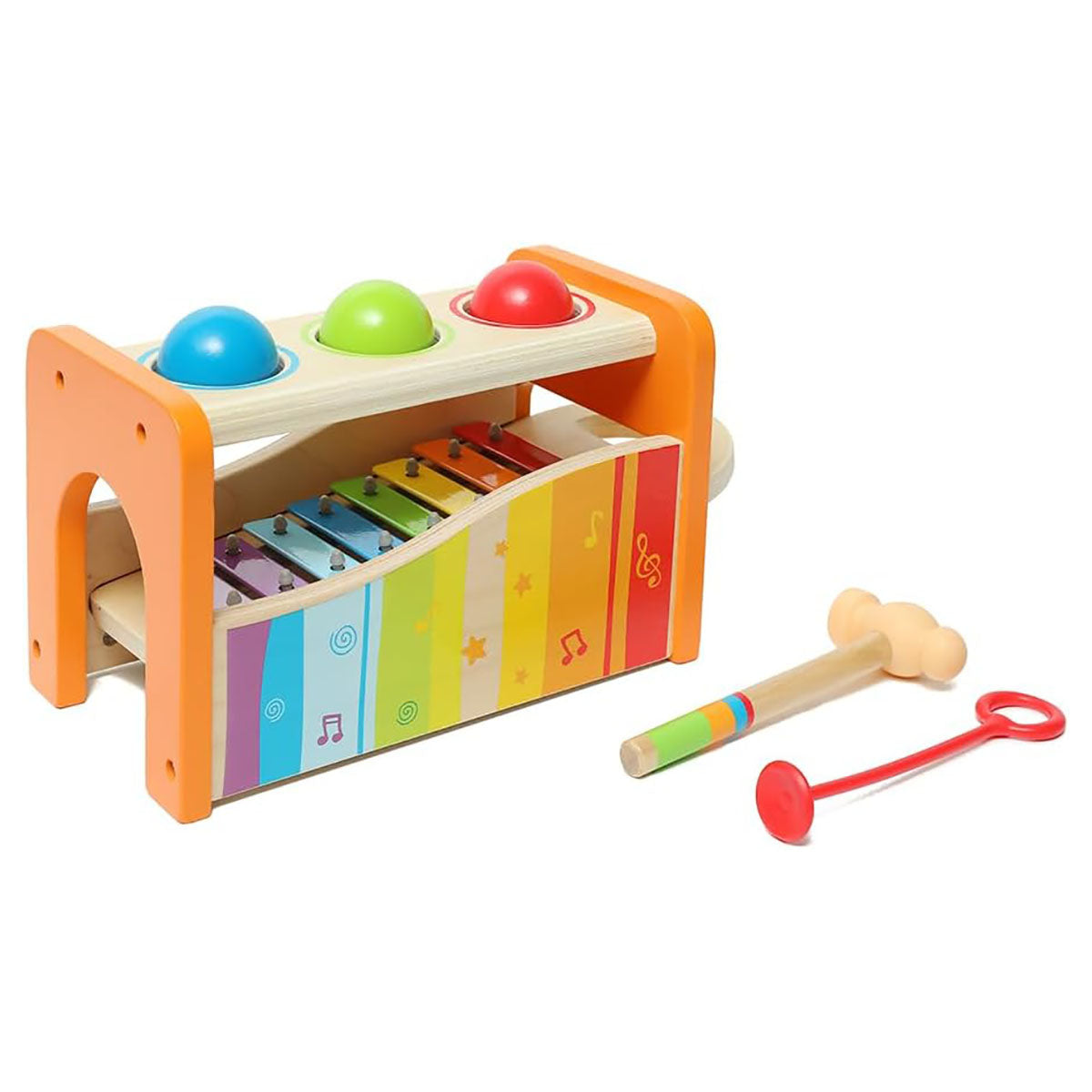Hape Pound & Tap Bench with Slide Out Xylophone — Booghe