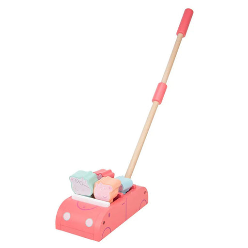 Grow with Peppa Pig Wooden Push Along Family Car