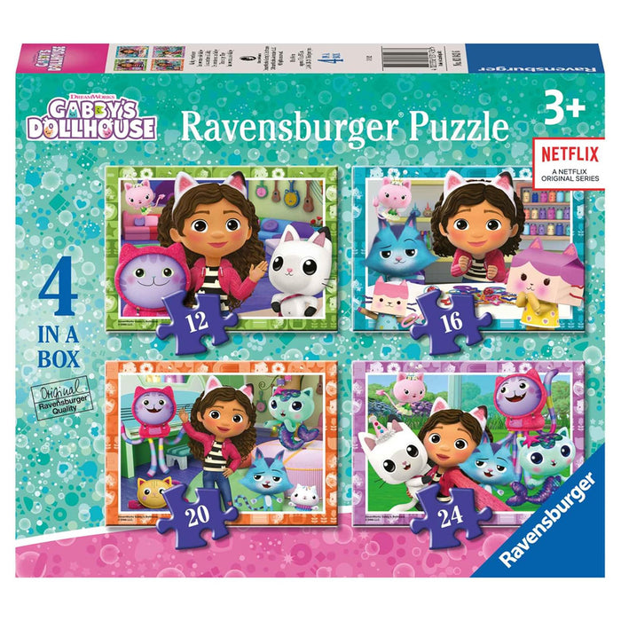Ravensburger Gabby’s Dollhouse 4 in a Box Jigsaw Puzzles