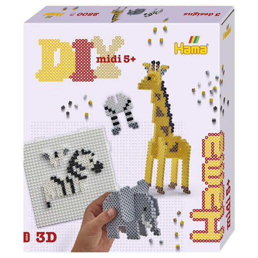 Hama Midi Beads DIY 3D Safari Gift Box