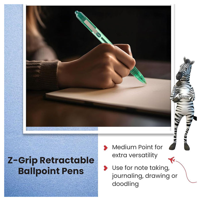 Zebra Pens Z-Grip Smooth Green Ink