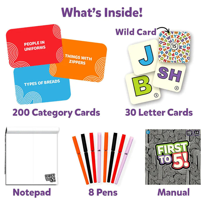 First To 5 First to 5! Card Game — Booghe