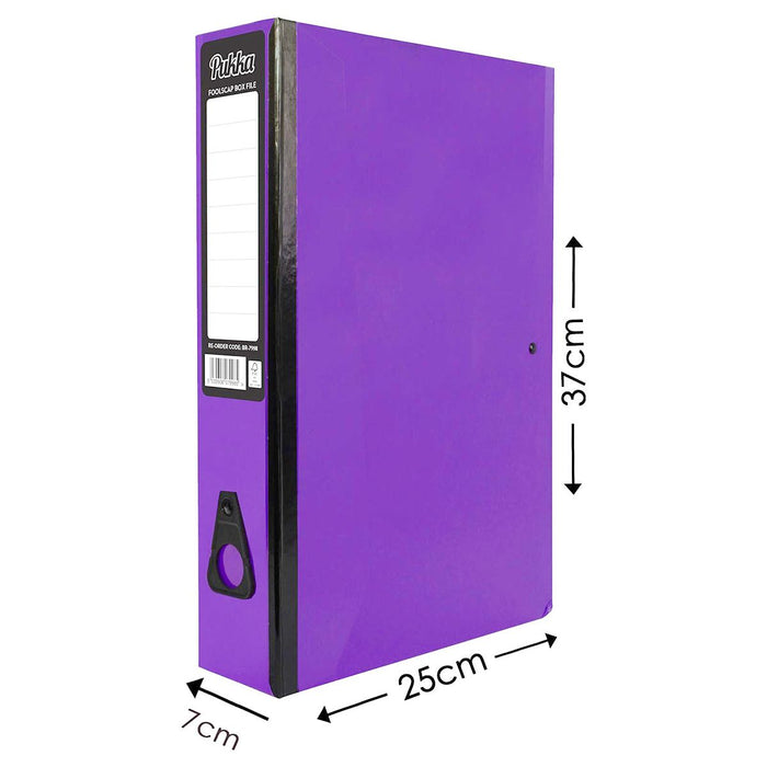 Pukka Brights Foolscap Box File Purple