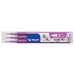 Pilot FriXion Ball & FriXion Clicker Erasable Rollerball M Purple Refills (3 Pack)