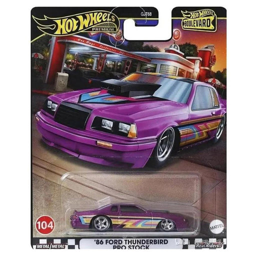 Hot Wheels Premium Boulevard '86 Ford Thunderbird Pro Stock Car