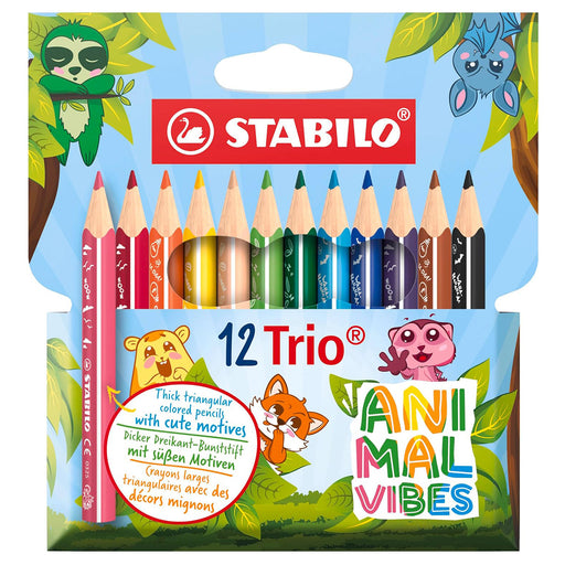 STABILO 12 Trio Animal Vibes Triangular Coloured Pencils