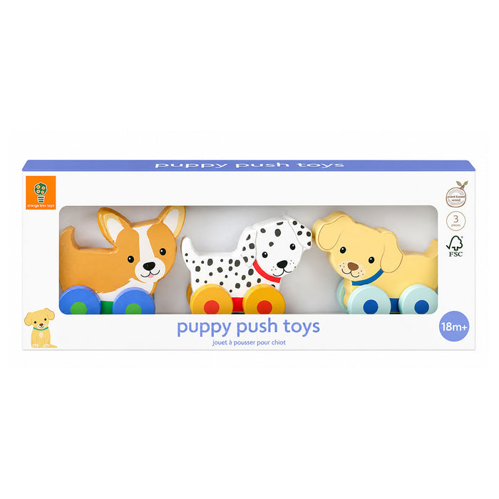 Orange Tree Wooden Puppy Push Toys (3 Pack)