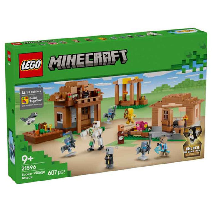 LEGO Minecraft Evoker Village Attack Building Set