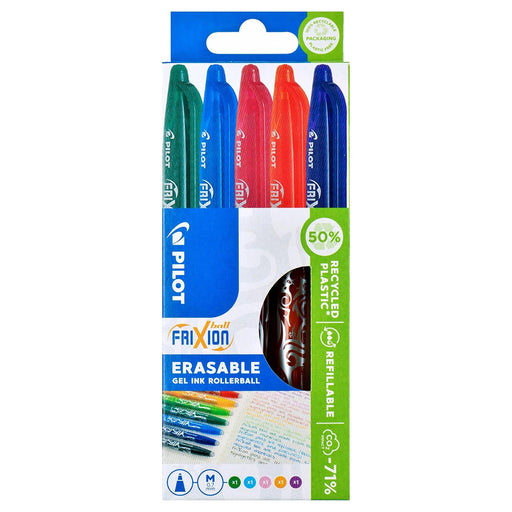FriXion Ball Erasable Gel Ink M Rollerball (5 Pack)