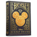 Bicycle Disney Mickey Mouse Black & Gold Playing Cards
