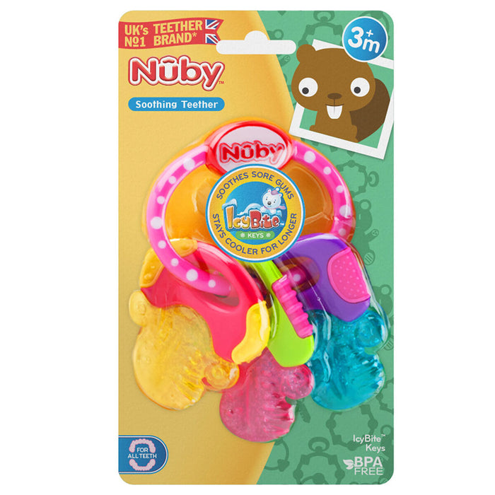 Nuby Icy Bites Keys Pink Teether