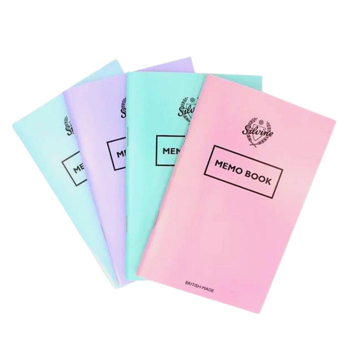 Silvine Pastel Memo Book 72 Pages (styles vary)