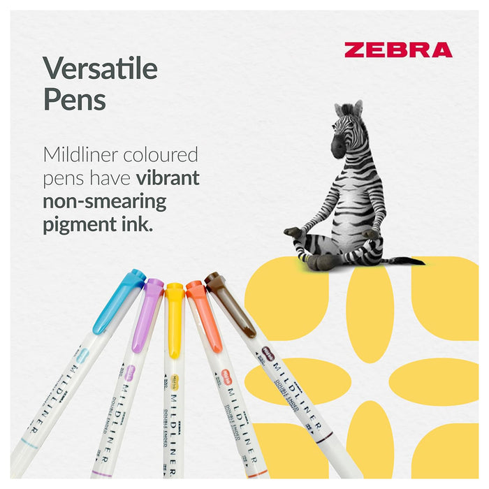 Zebra Mildliner 5 Pack Warm