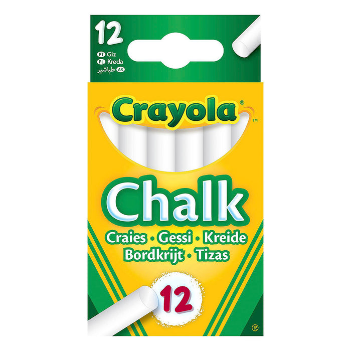Crayola Anti-Dust White Chalk (12 Pack)