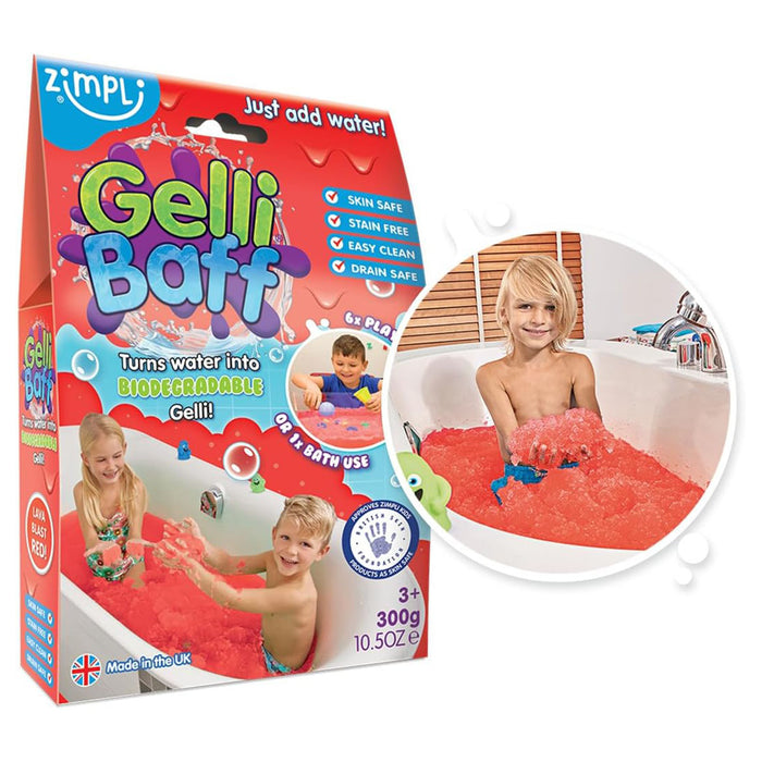 Zimpli Gelli Baff Red Sensory Bath Fun