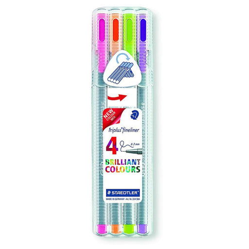 Staedtler Triplus Fineliner 4 Brilliant Colours Pen Set
