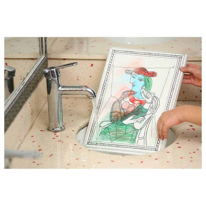 Washable Art Pablo Picasso 'Seated Woman' Colouring Protective Mat