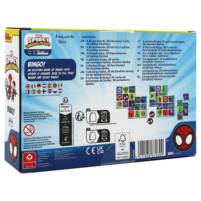 Marvel Spidey and his Amazing Friends Bingo Game