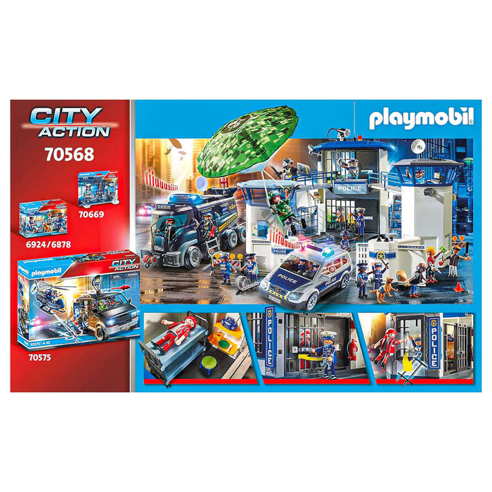Playmobil City Action Police Prison Escape with Motorcycle Playset