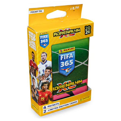 Panini FIFA 365 2025/26 Adrenalyn XL Trading Cards Pocket Tin - Laces Green/Pink